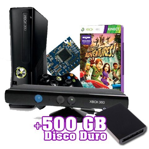 Infidelidad servidor Descortés Xbox 360 + RGH + Kinect + Disco Duro 500GB